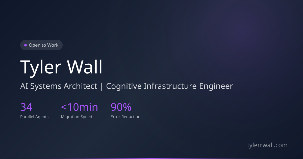 Tyler Wall | AI Systems Architect & Cognitive Infrastructure Engineer ...